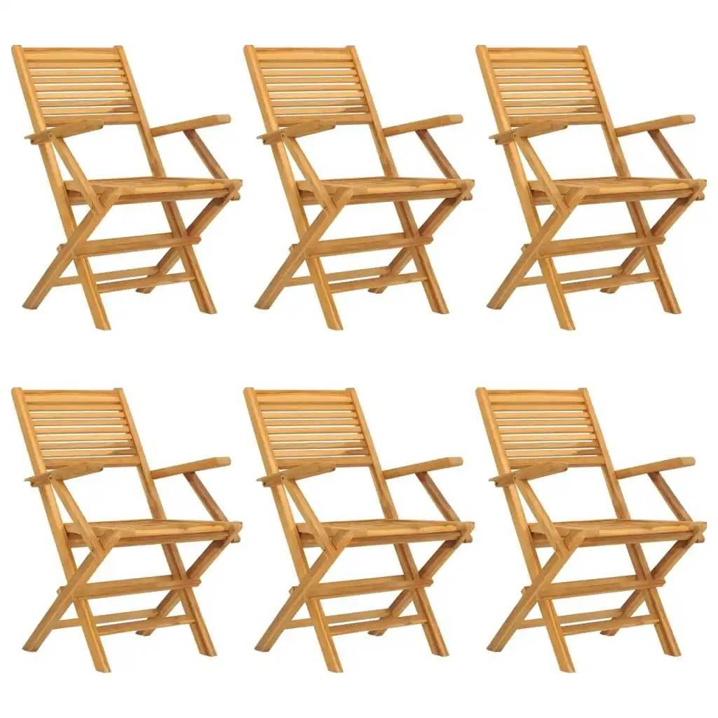 Folding Garden Chairs 6 pcs 55x62x90 cm Solid Wood Teak 3155068