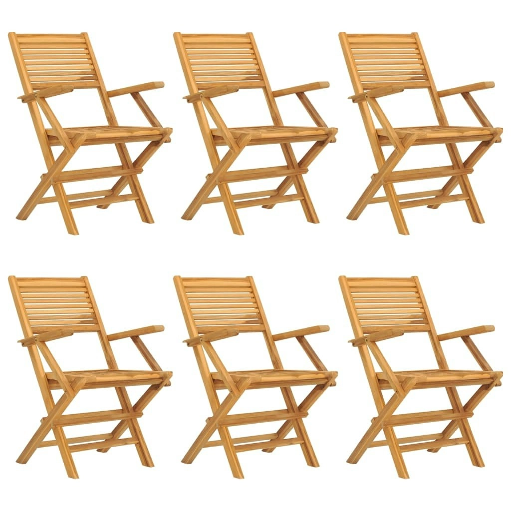 Folding Garden Chairs 6 pcs 55x62x90 cm Solid Wood Teak 3155068