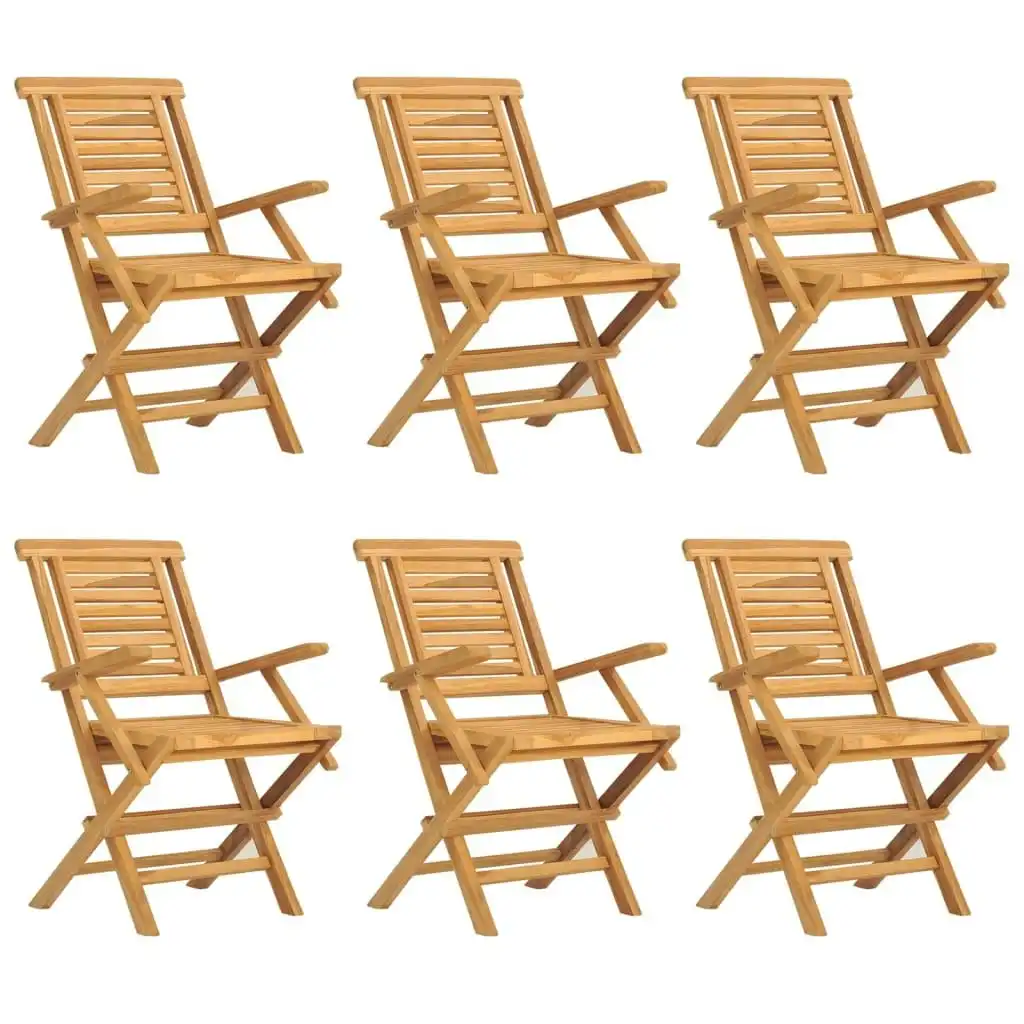 Folding Garden Chairs 6 pcs 56x63x90 cm Solid Wood Teak 3155050