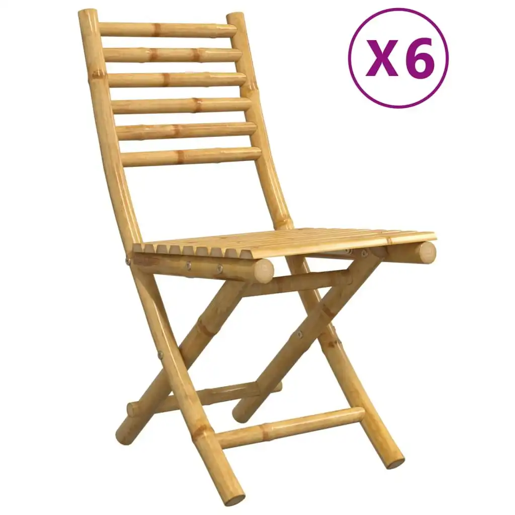 Folding Garden Chairs 6 pcs 43x54x88 cm Bamboo 3278518