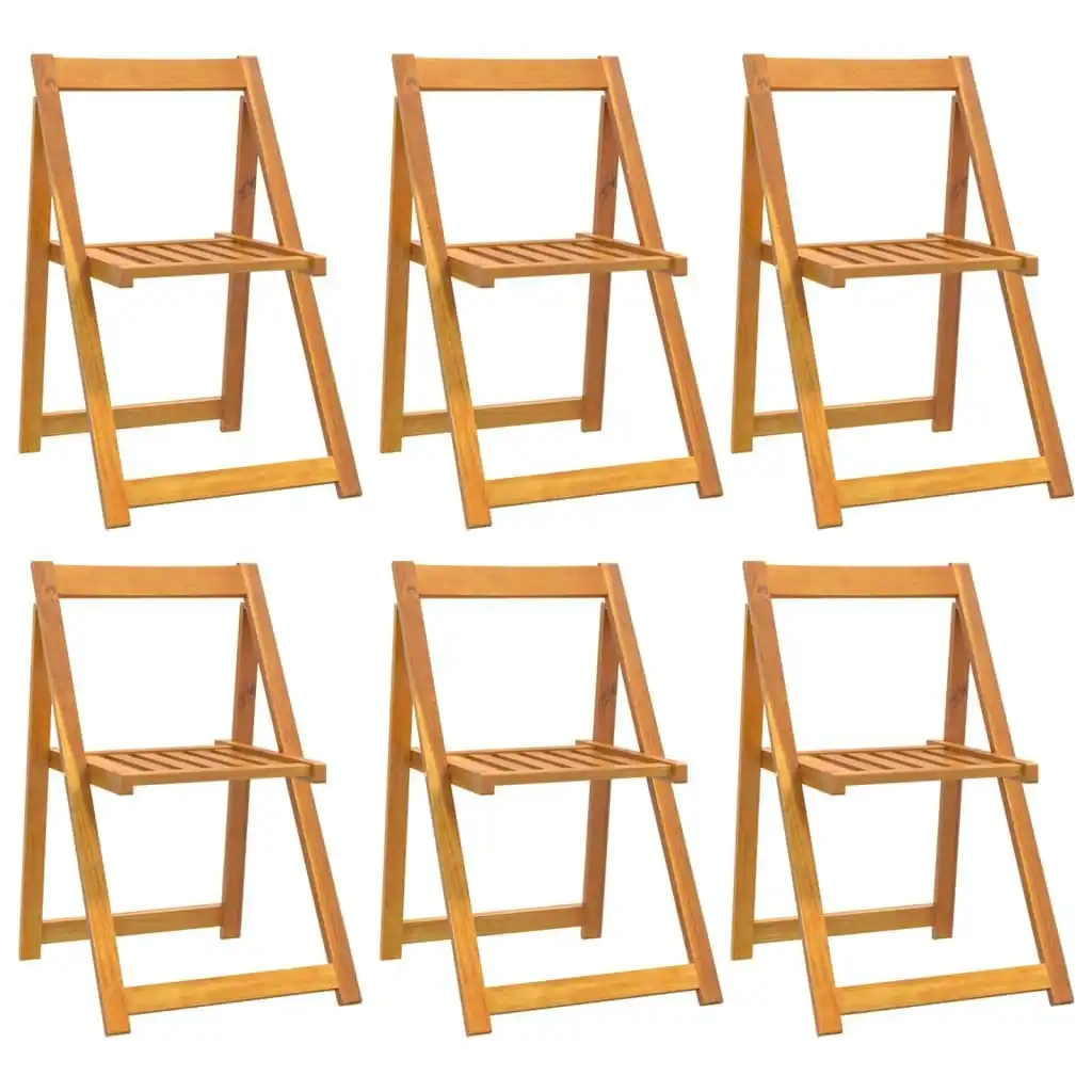 Folding Garden Chairs 6 pcs Solid Wood Acacia 3104964