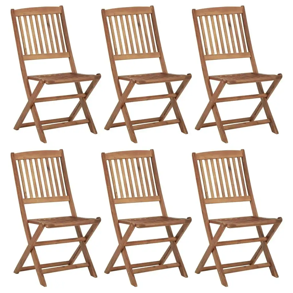 Folding Garden Chairs 6 pcs Solid Wood Acacia 3065522