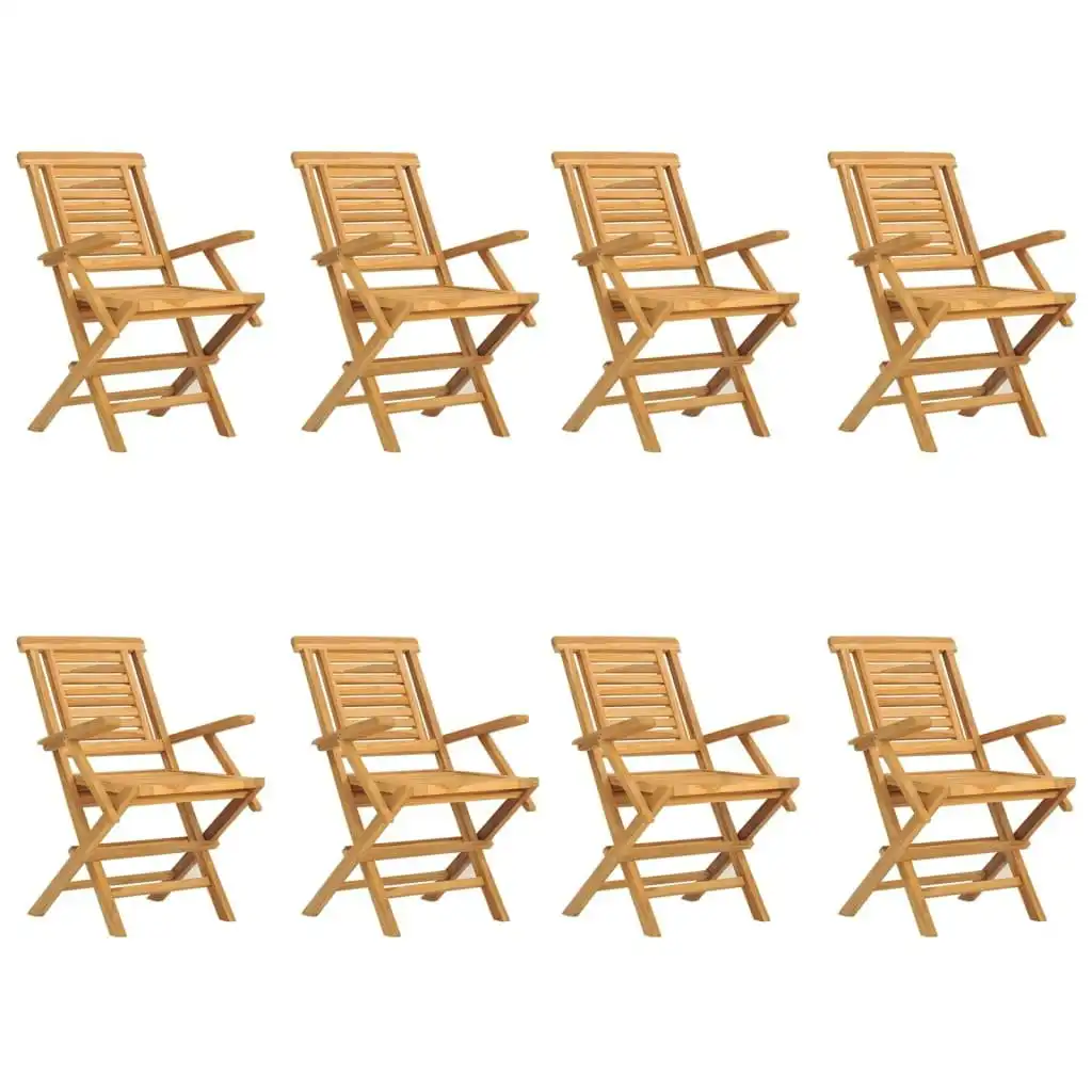 Folding Garden Chairs 8 pcs 56x63x90 cm Solid Wood Teak 3155051