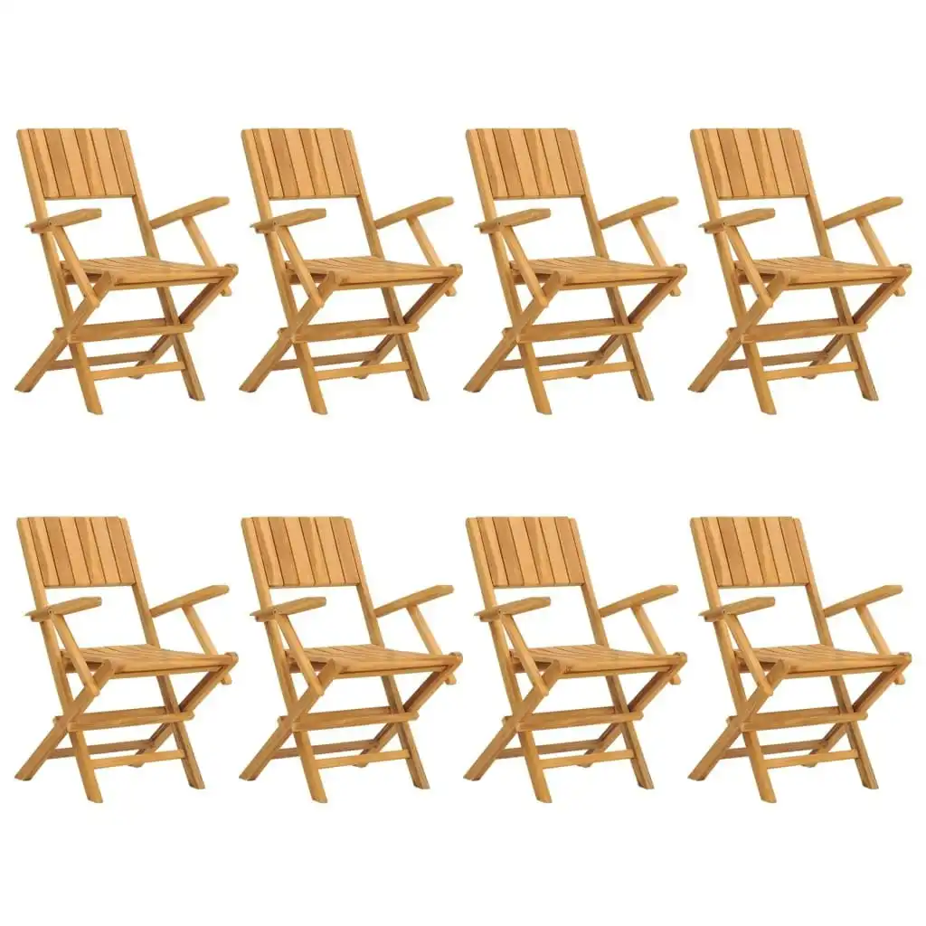 Folding Garden Chairs 8 pcs 55x61x90 cm Solid Wood Teak 3155063