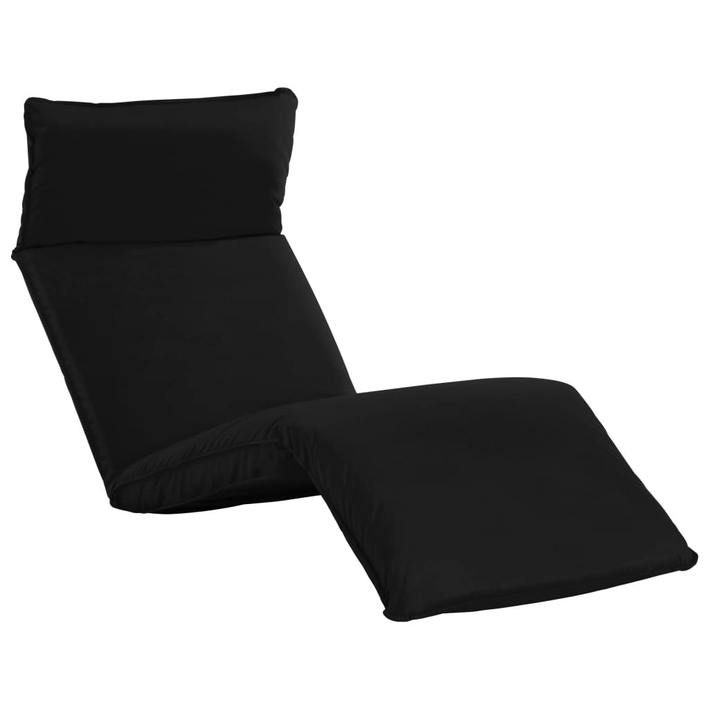 Foldable Sunlounger Oxford Fabric Black 316043