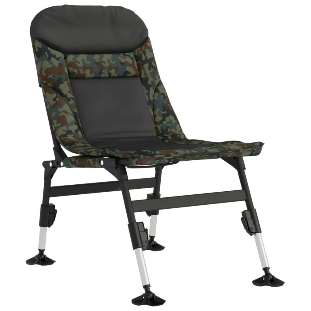 Fishing Chair with Adjustable Mud Legs Foldable Camouflage 4006415