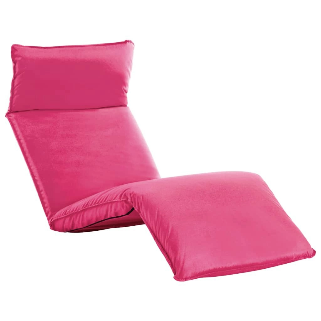 Foldable Sunlounger Oxford Fabric Pink 316047