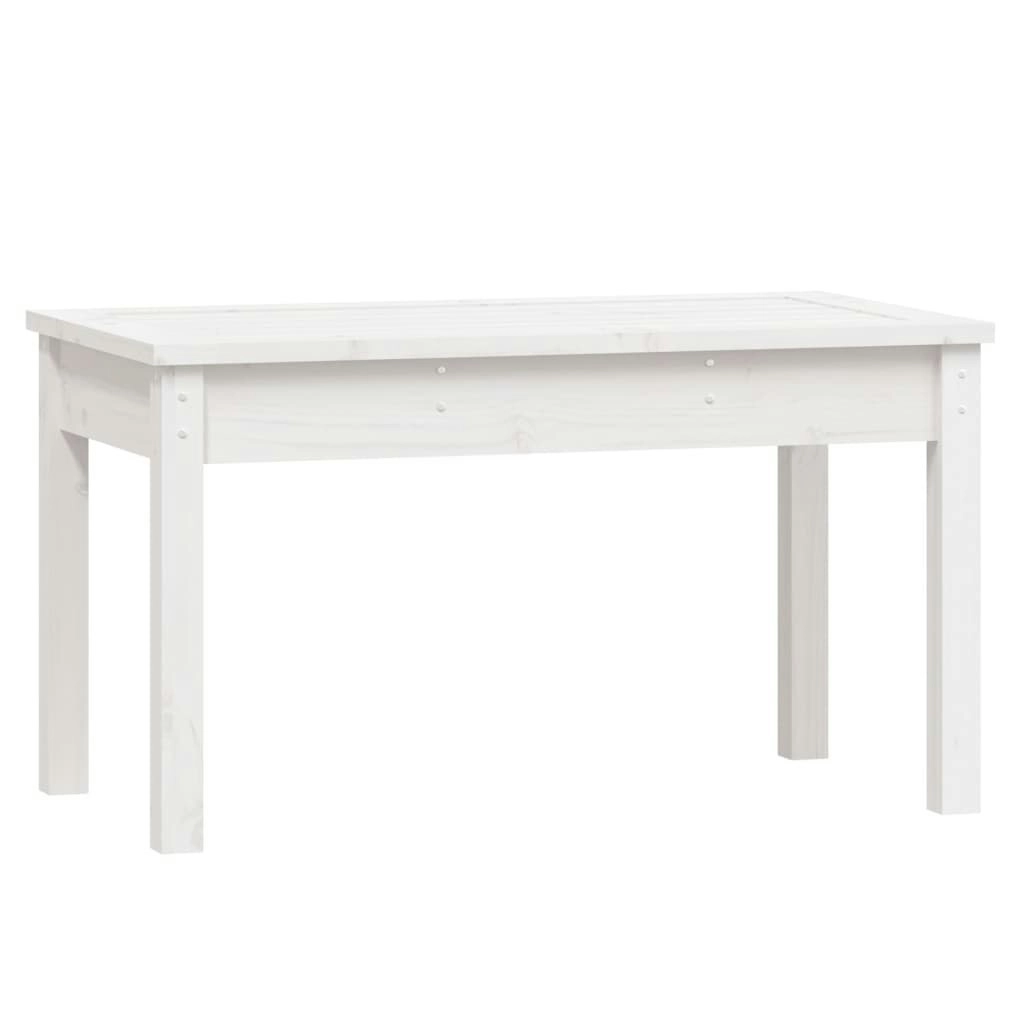 Garden Bench White 80x44x45 cm Solid Wood Pine 823998