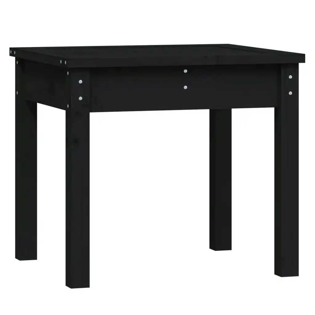 Garden Bench Black 50x44x45 cm Solid Wood Pine 823994