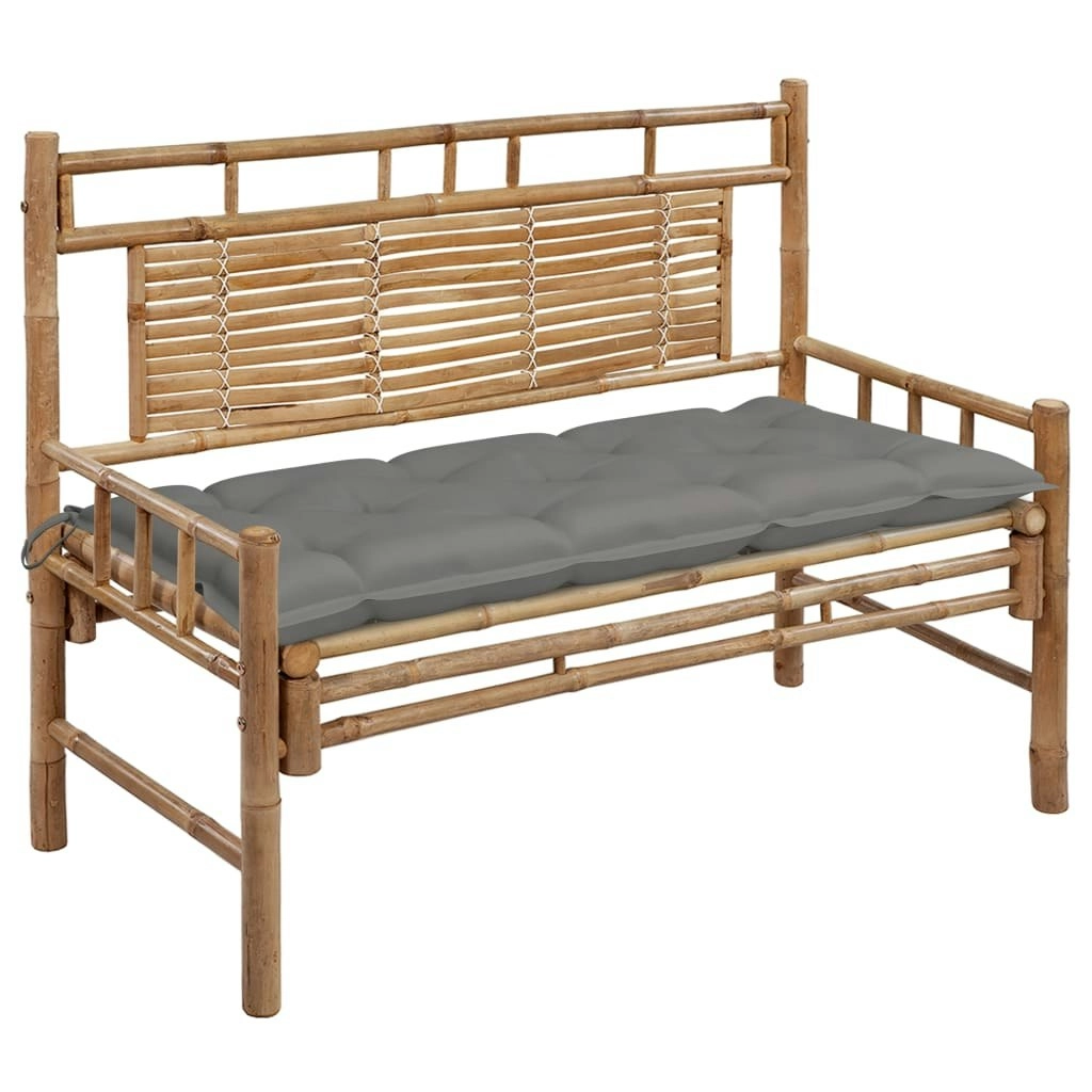 Garden Bench with Cushion 120 cm Bamboo 3063892