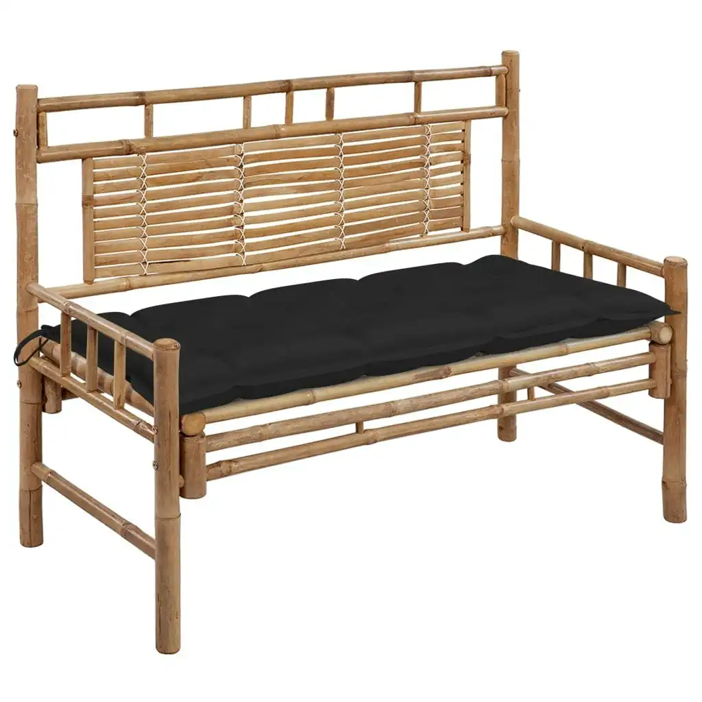 Garden Bench with Cushion 120 cm Bamboo 3063898