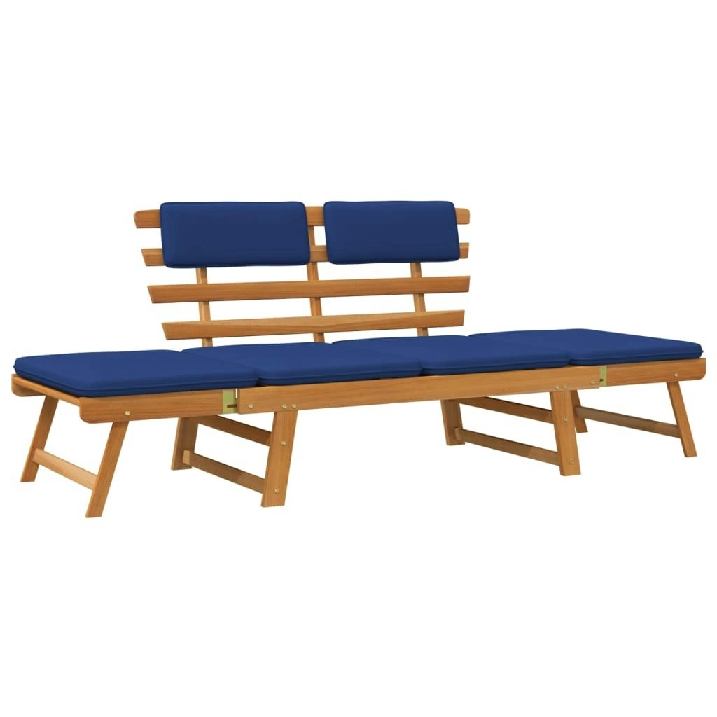 Garden Bench with Cushions 2-in-1 190 cm Solid Acacia Wood 312120