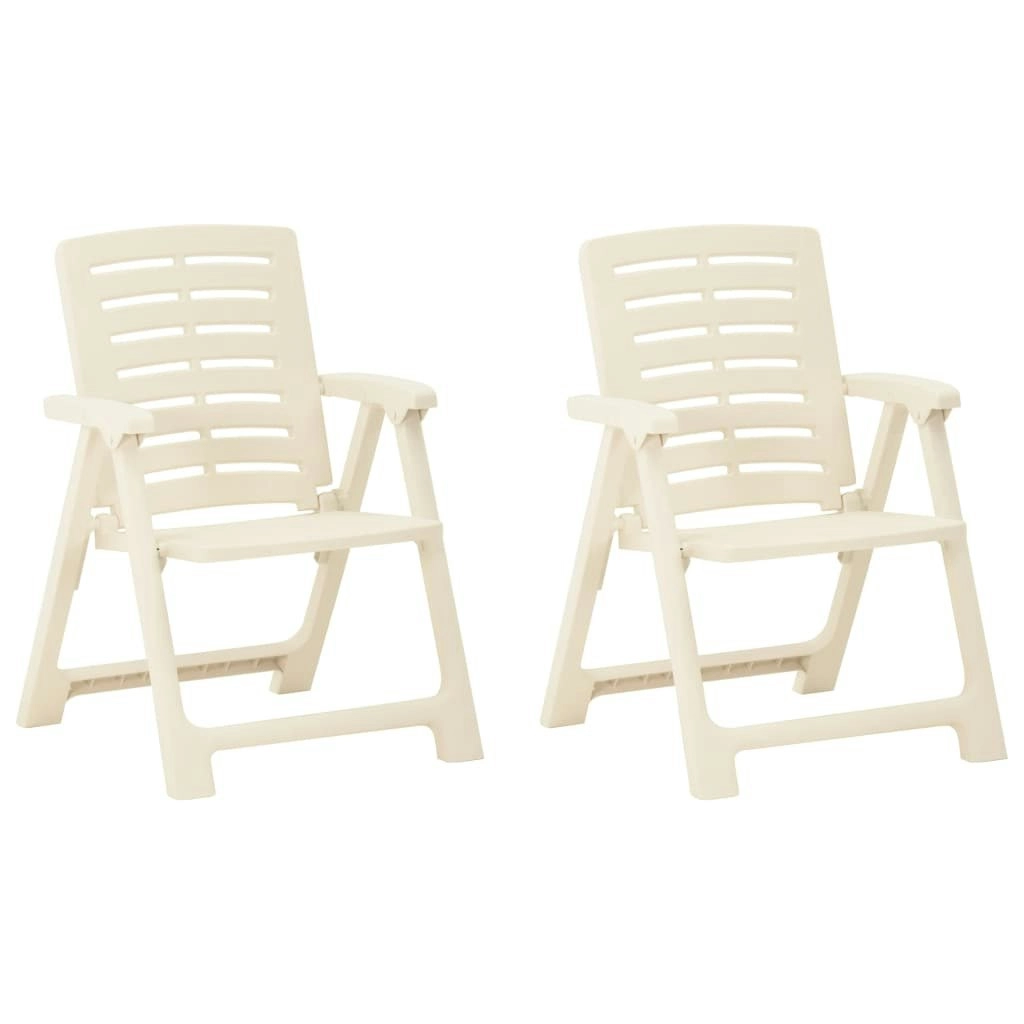 Garden Chairs 2 pcs Plastic White 315836