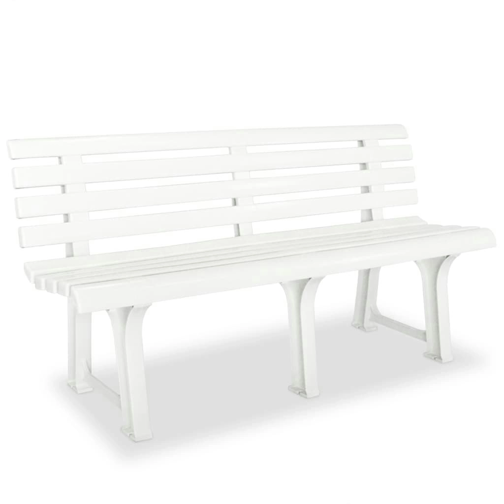 Garden Bench 145.5 cm Plastic White 43583