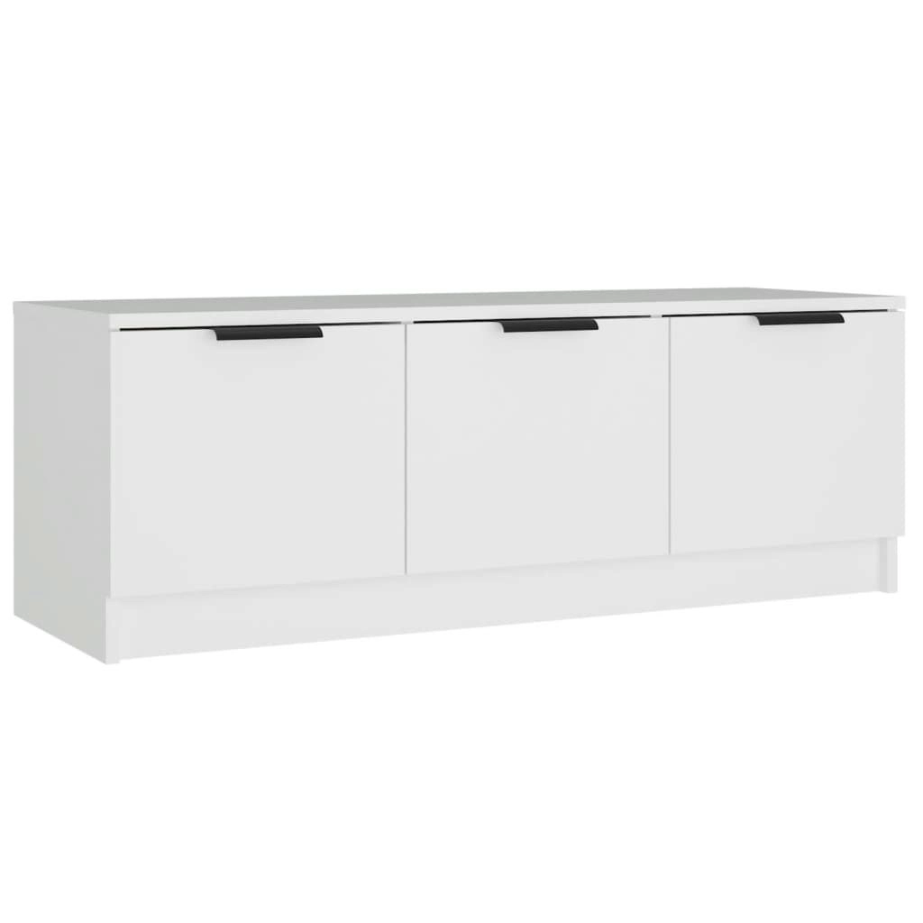 TV Cabinet White 102x35x36.5 cm Engineered Wood 811358