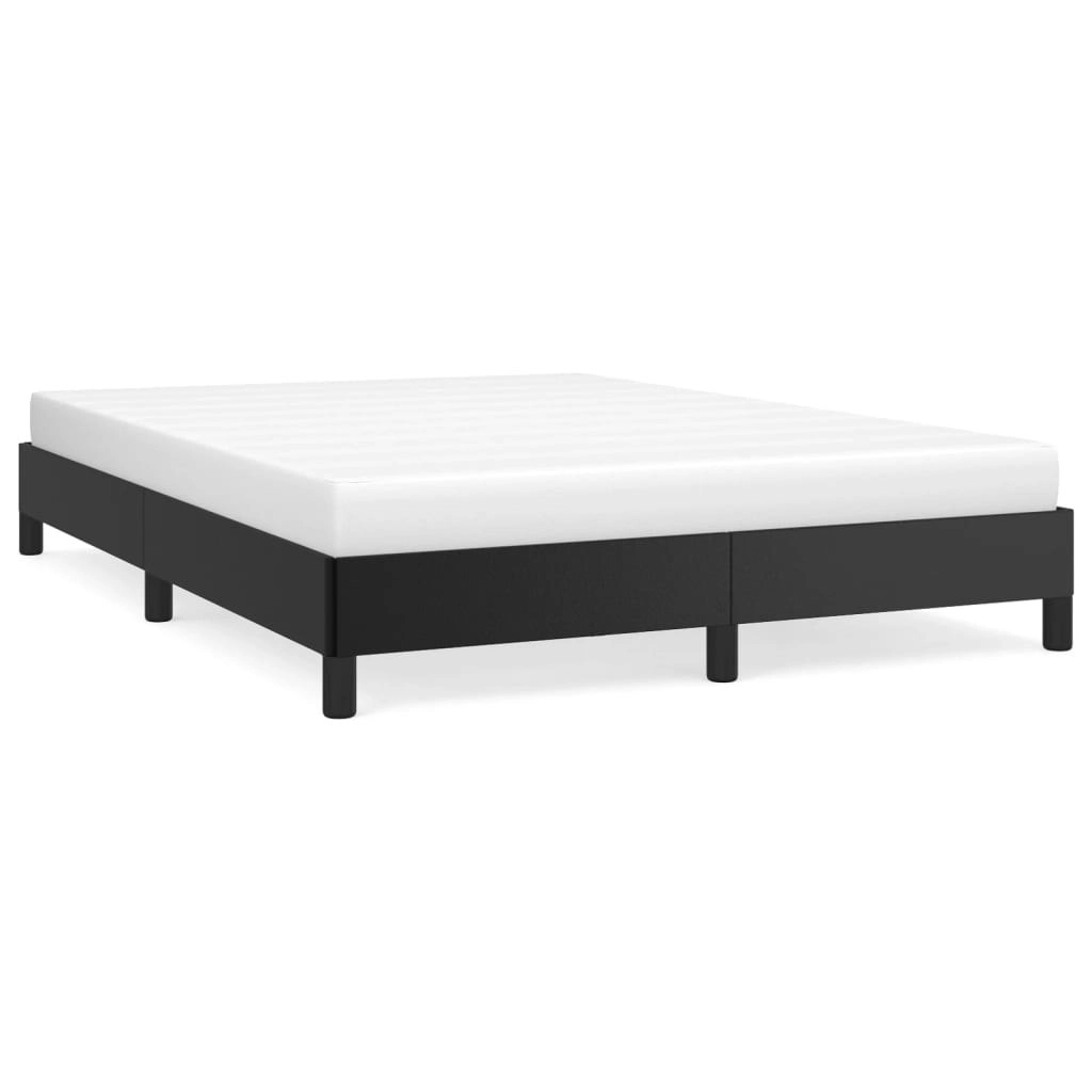 Bed Frame without Mattress Black 137x187 cm Double Faux Leather 346932