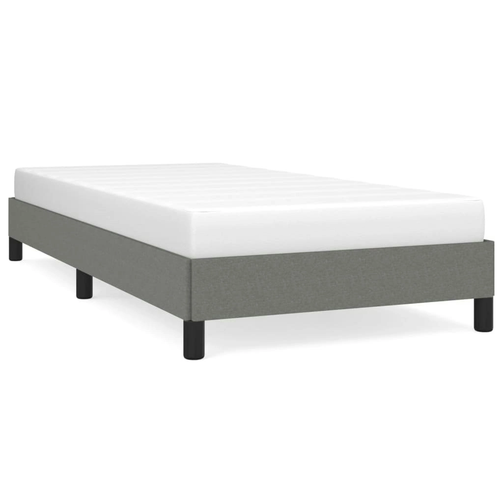 Bed Frame without Mattress Dark Grey King Single Fabric 355753