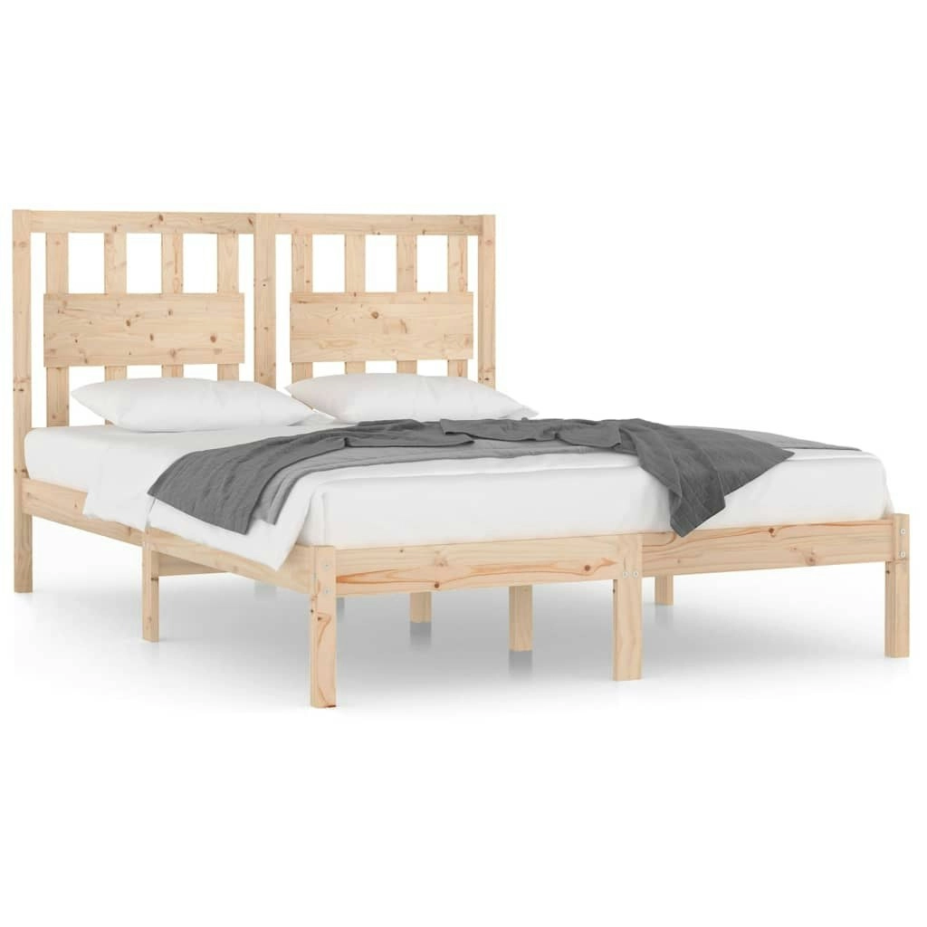 Bed Frame Solid Wood Pine 183x203 cm King Size 3103948