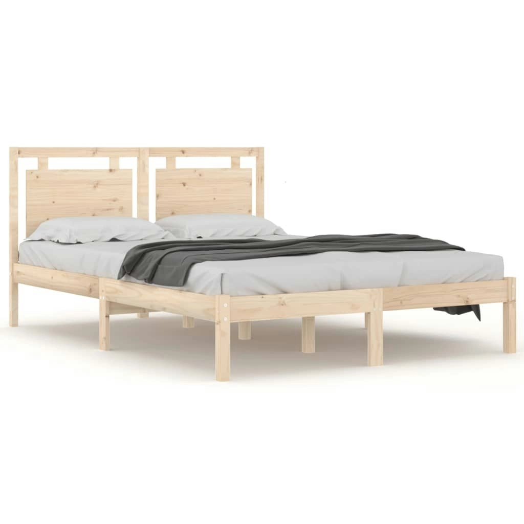 Bed Frame without Mattress 135x190 cm Solid Wood 3105510