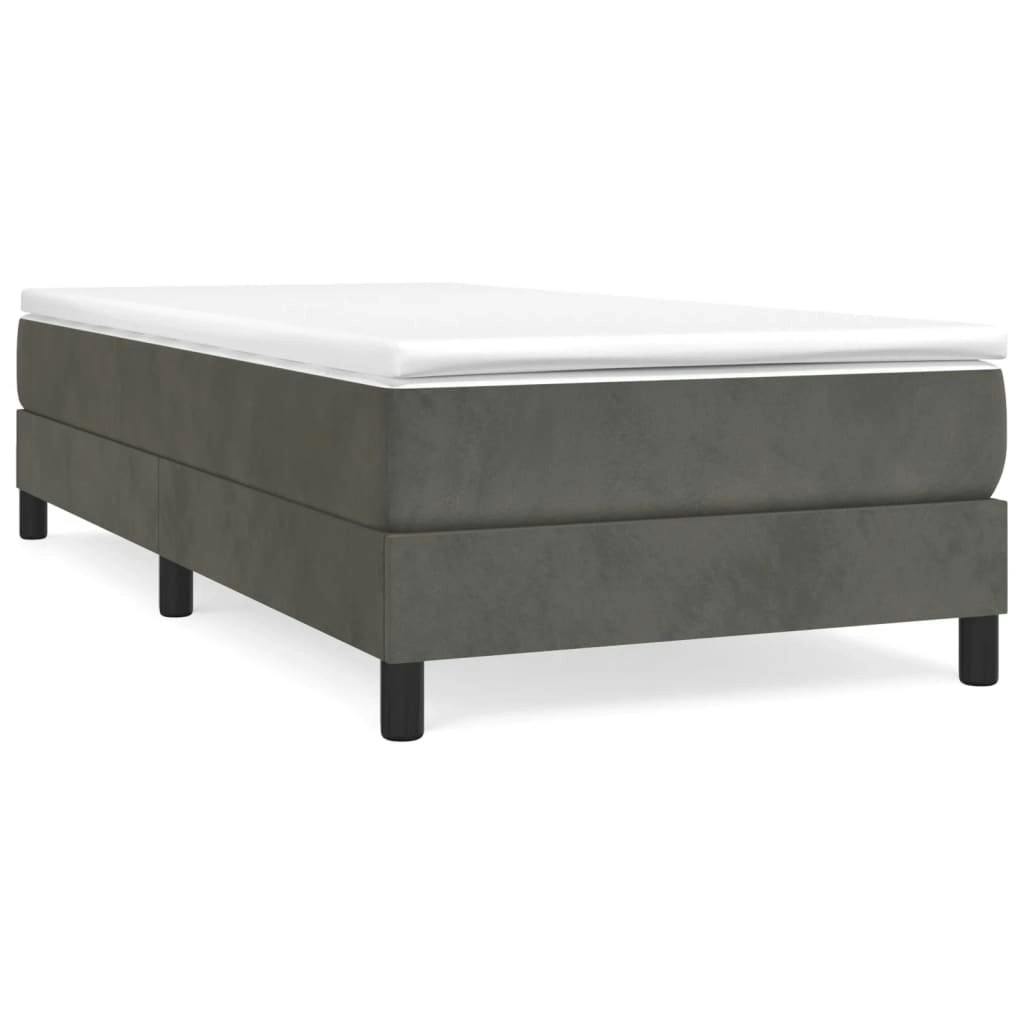 Box Spring Bed Frame Dark Grey 100x200 cm Velvet 3189192