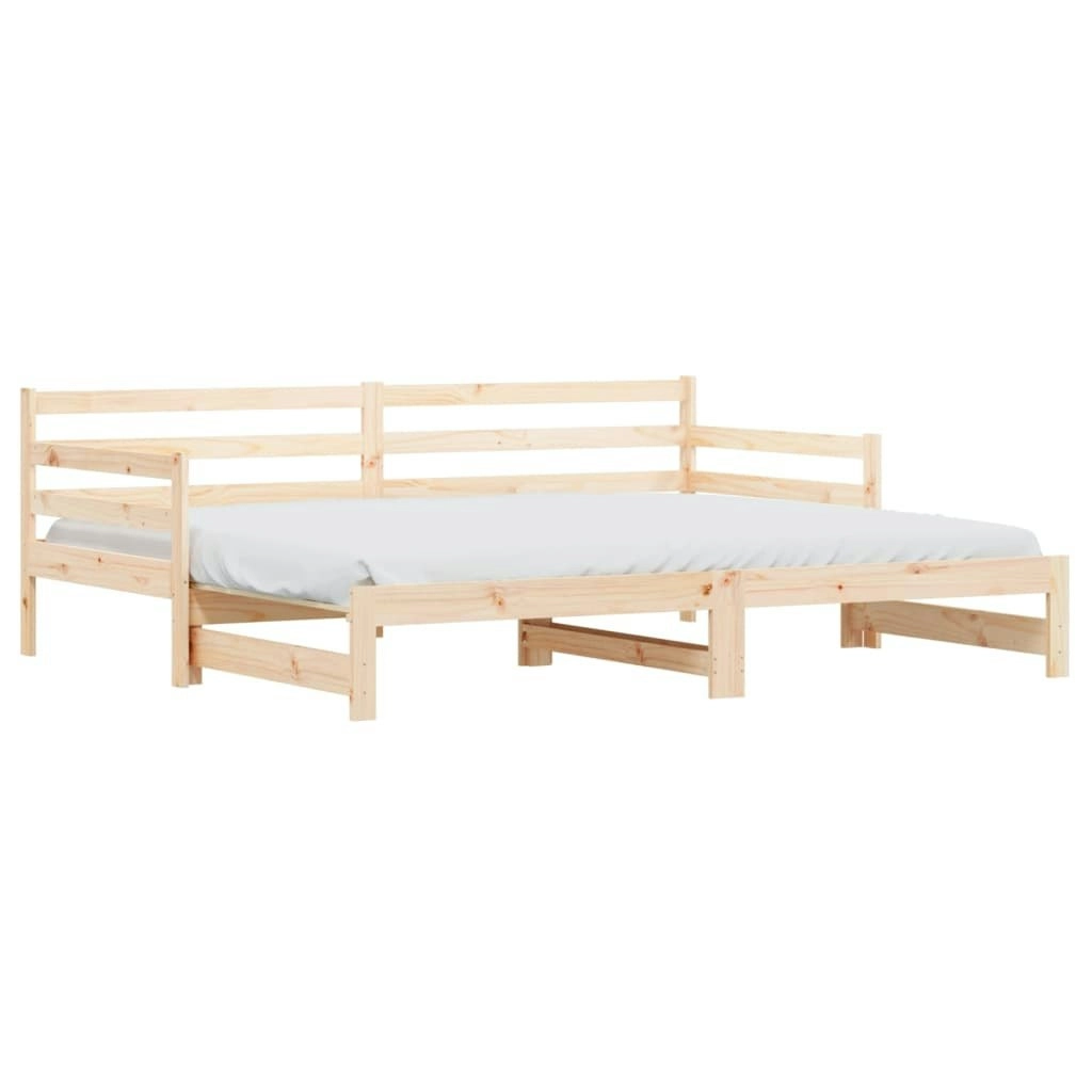 Daybed with Trundle without Mattress 90x190 cm Solid Wood 836153