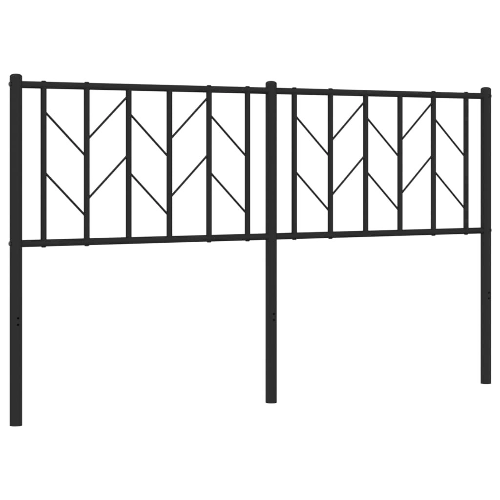 Metal Headboard Black 152 cm 374471