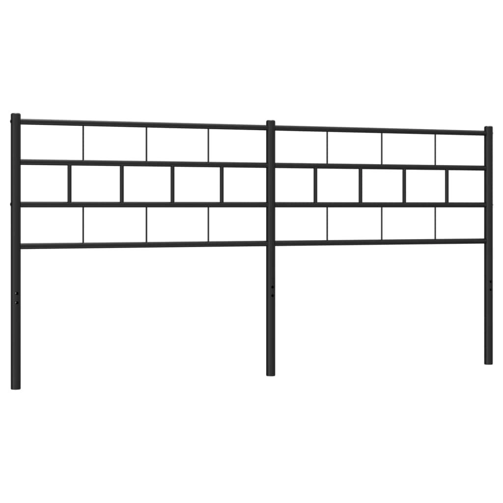 Metal Headboard Black 183 cm King 355695