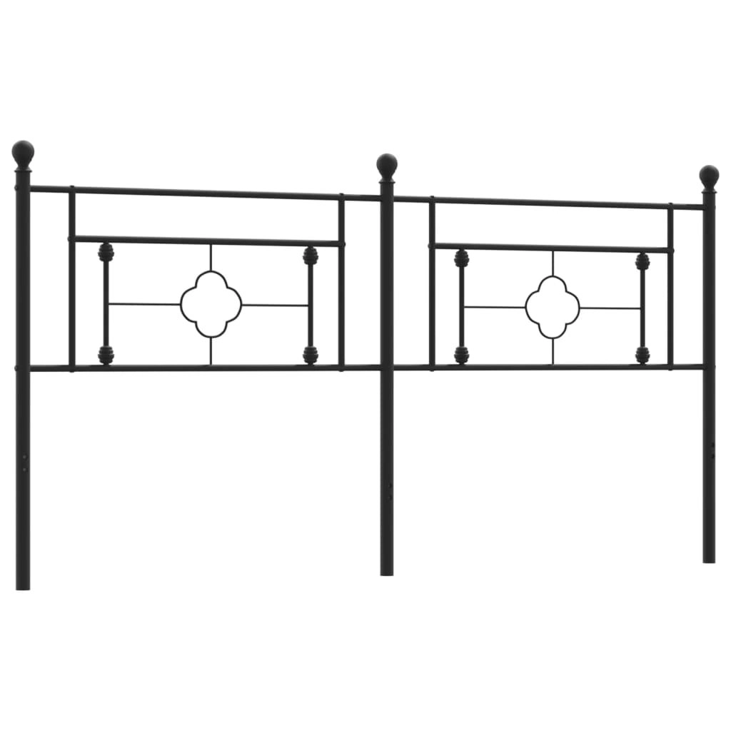 Metal Headboard Black 183 cm King 374375