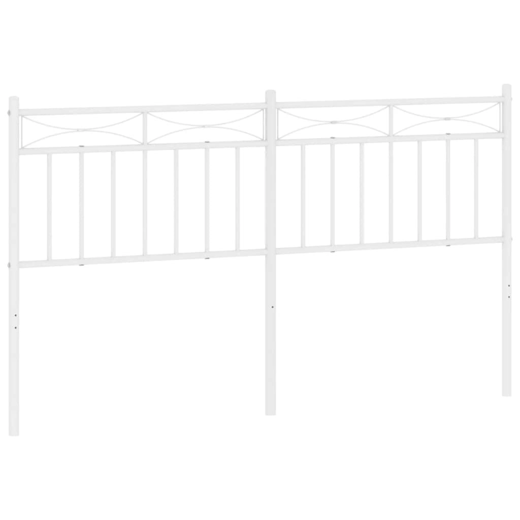 Metal Headboard White 152 cm 373774