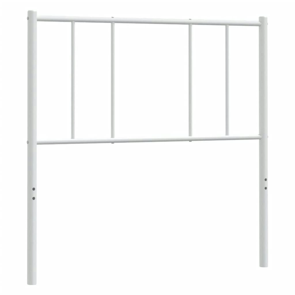 Metal Headboard White 90 cm 352557