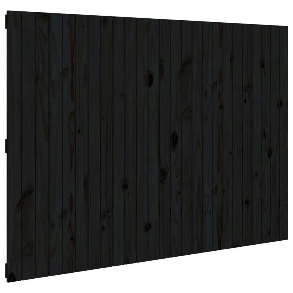 Wall Headboard Black 159.5 cm Solid Wood Pine 824952