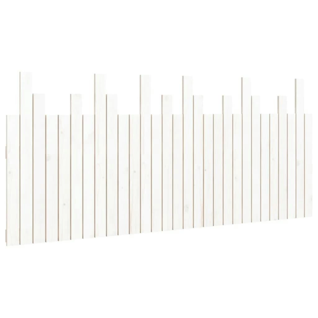 Wall Headboard White 185 cm Solid Wood Pine 824814