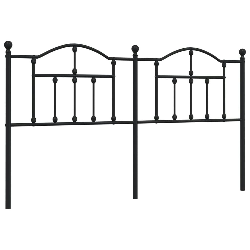 Metal Headboard Black 183 cm King 353475