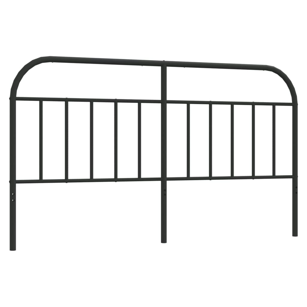 Metal Headboard Black 183 cm 353671