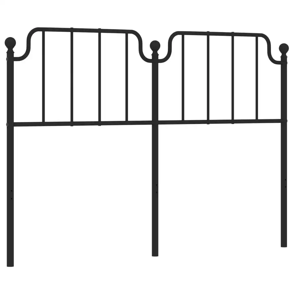 Metal Headboard Black 152 cm 373921