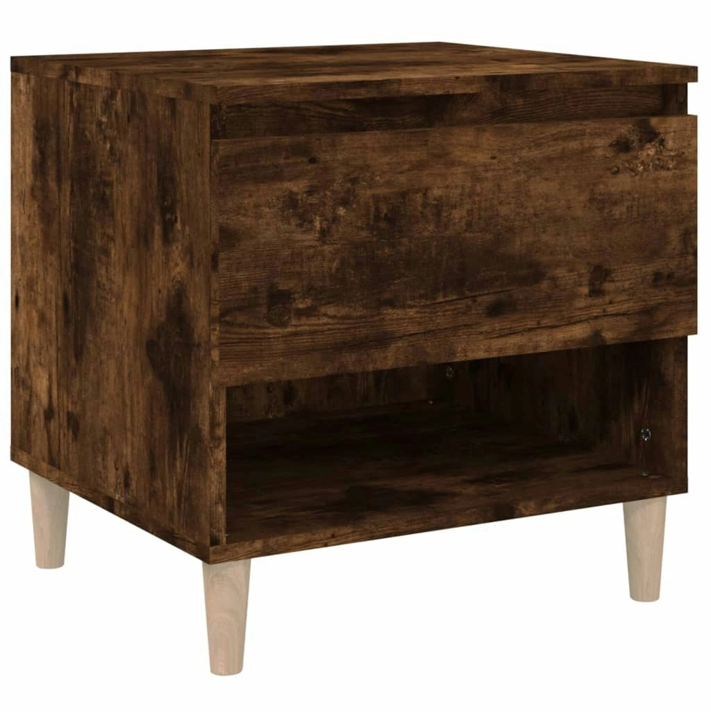 Bedside Table Smoked Oak 50x46x50 cm Engineered Wood 819542