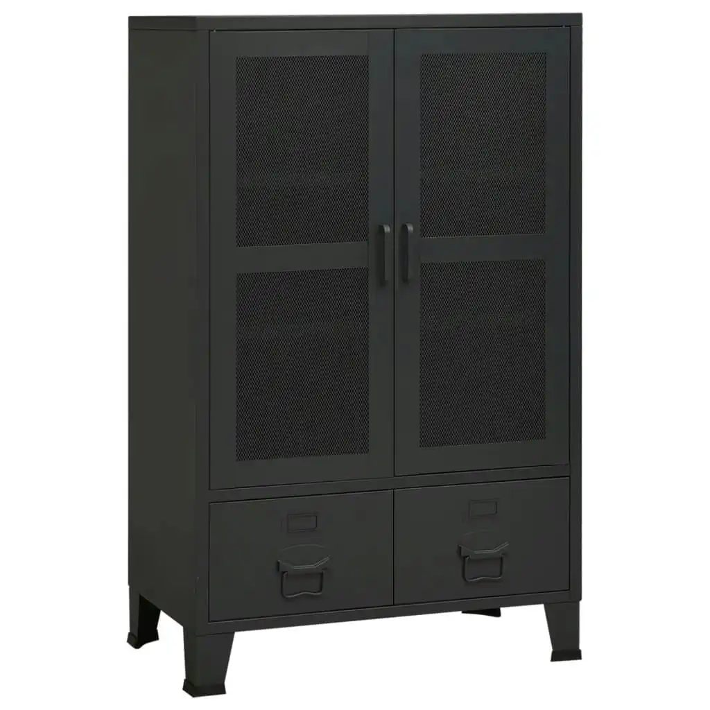 Industrial Storage Chest Black 70x40x115 cm Metal 339621