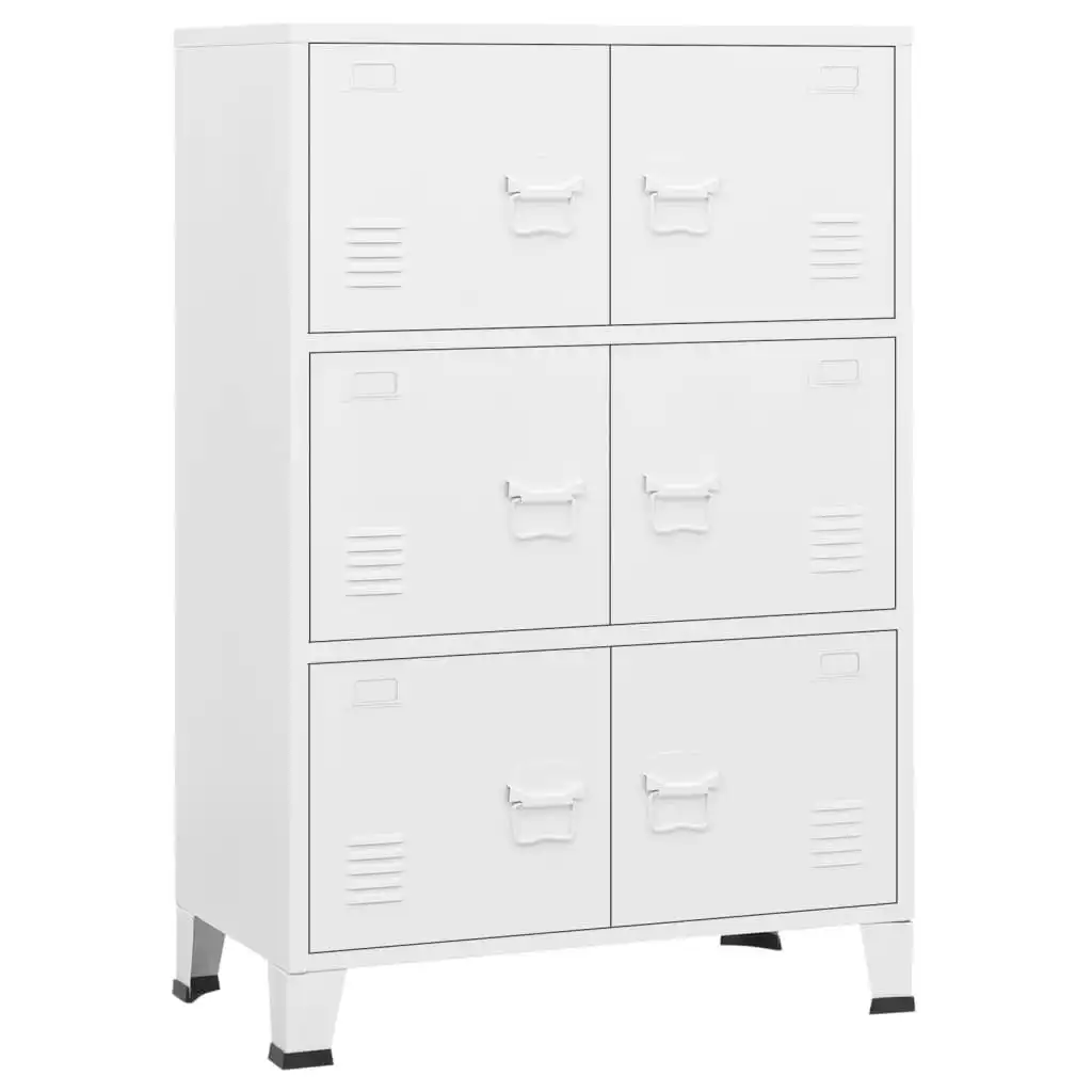 Industrial Storage Chest White 75x40x115 cm Metal 339629