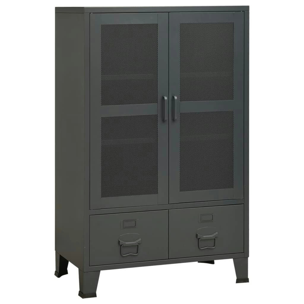 Industrial Storage Chest Anthracite 70x40x115 cm Metal 339623