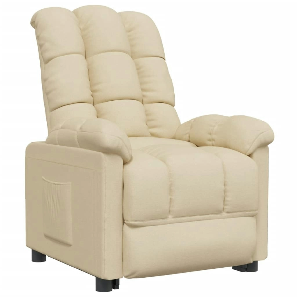 Recliner Chair Cream Fabric 342730