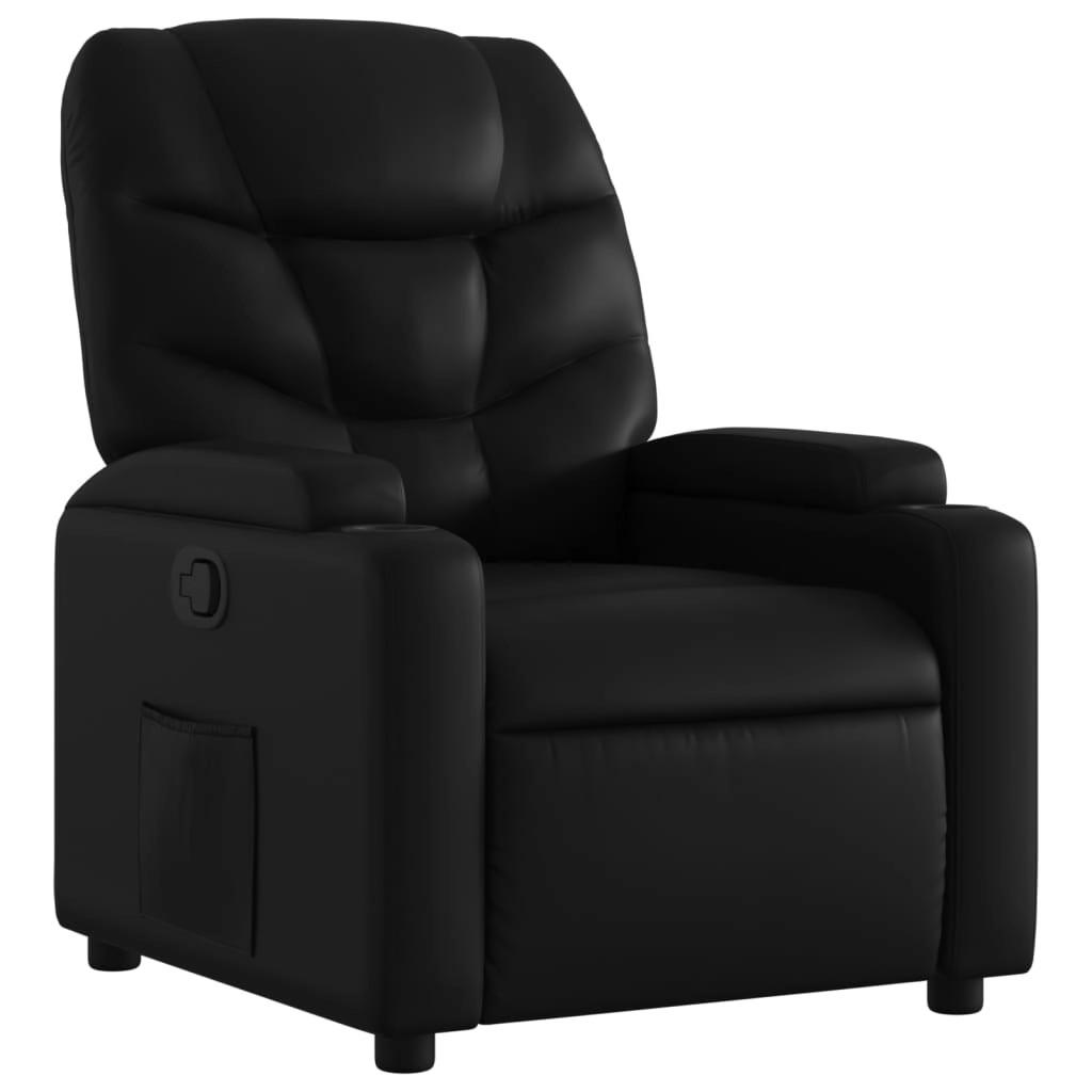 Recliner Chair Black Faux Leather 3205640