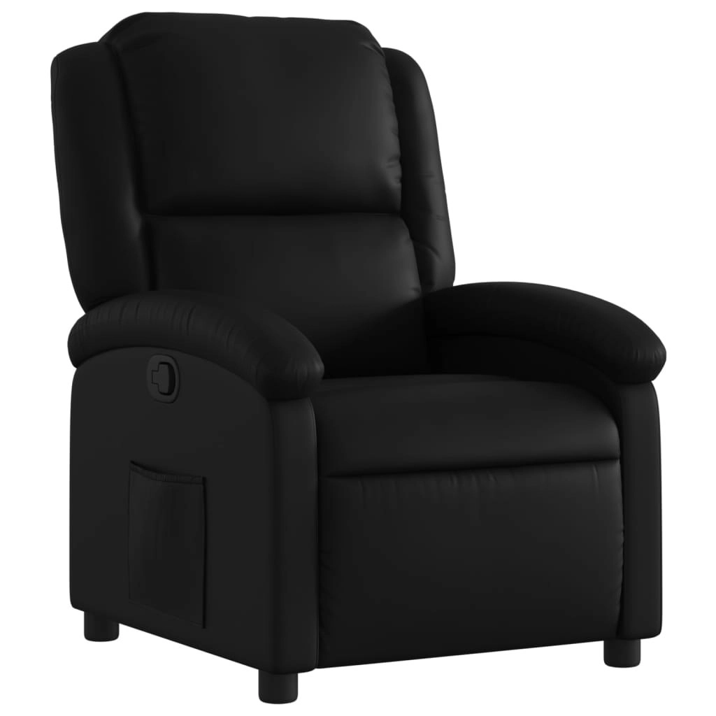 Recliner Chair Black Faux Leather 3205444