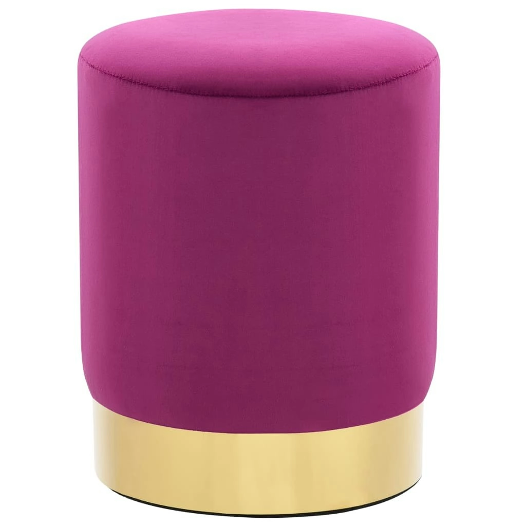 Stool Purple and Gold Velvet 249837