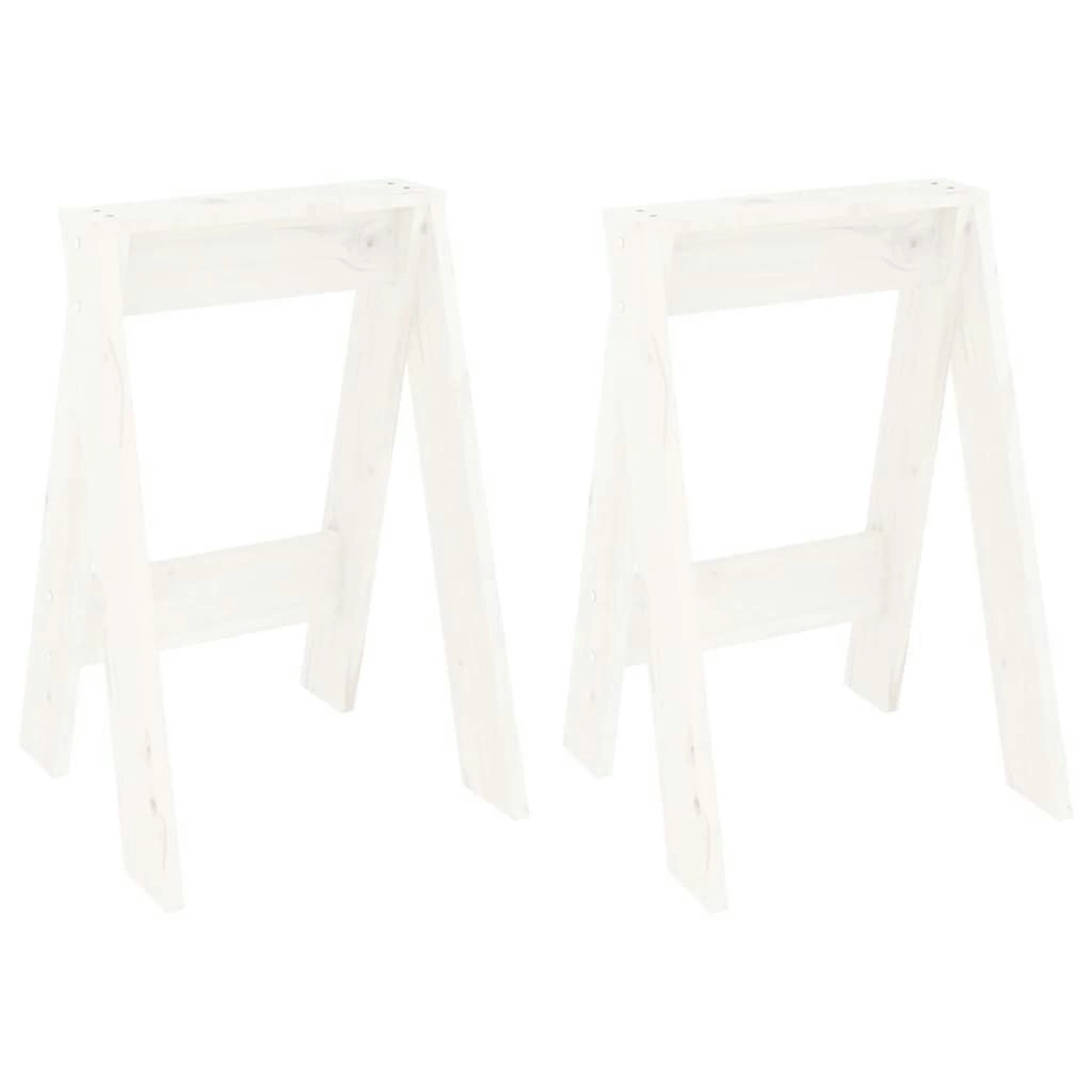 Stools 2 pcs White 40x40x60 cm Solid Wood Pine 823665