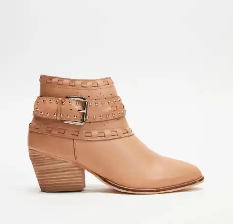 Temp Leather Ankle Boot Natural