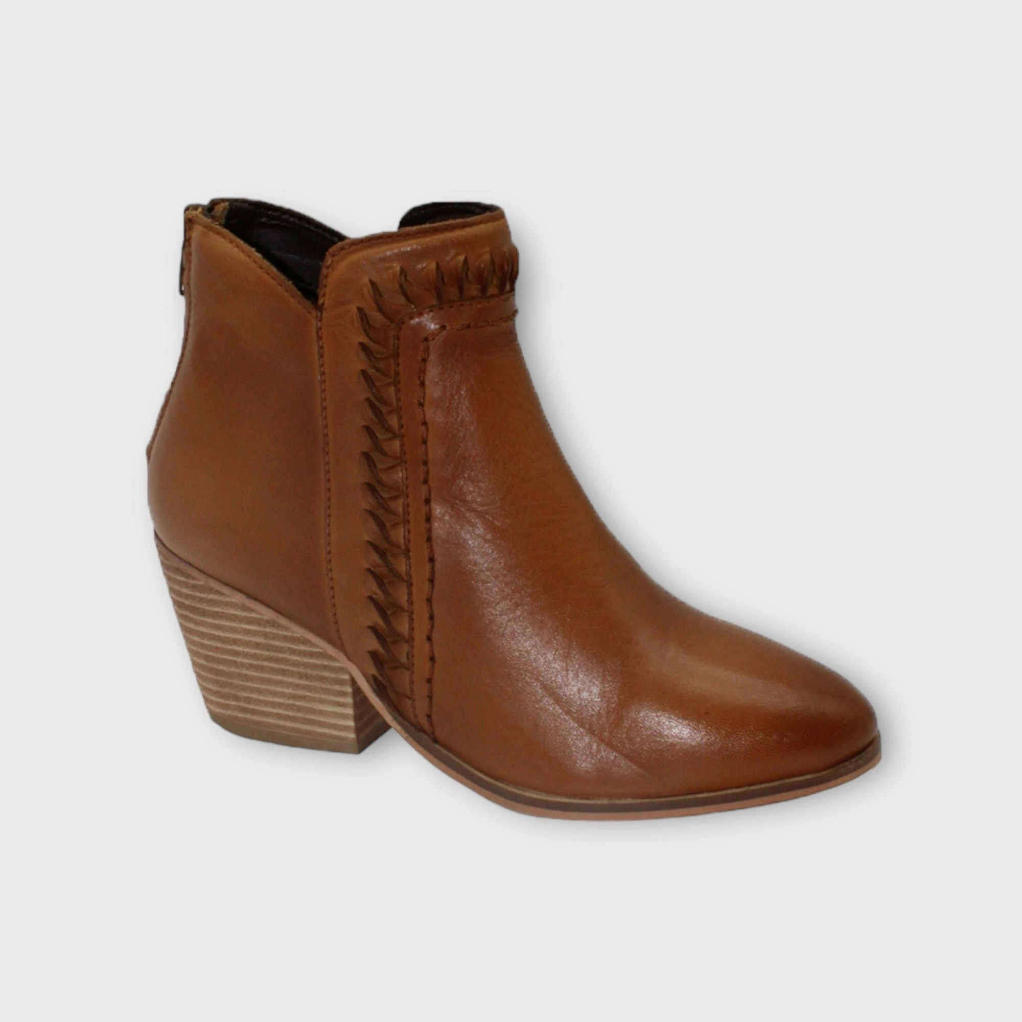 Stun Leather Ankle Boot Tan