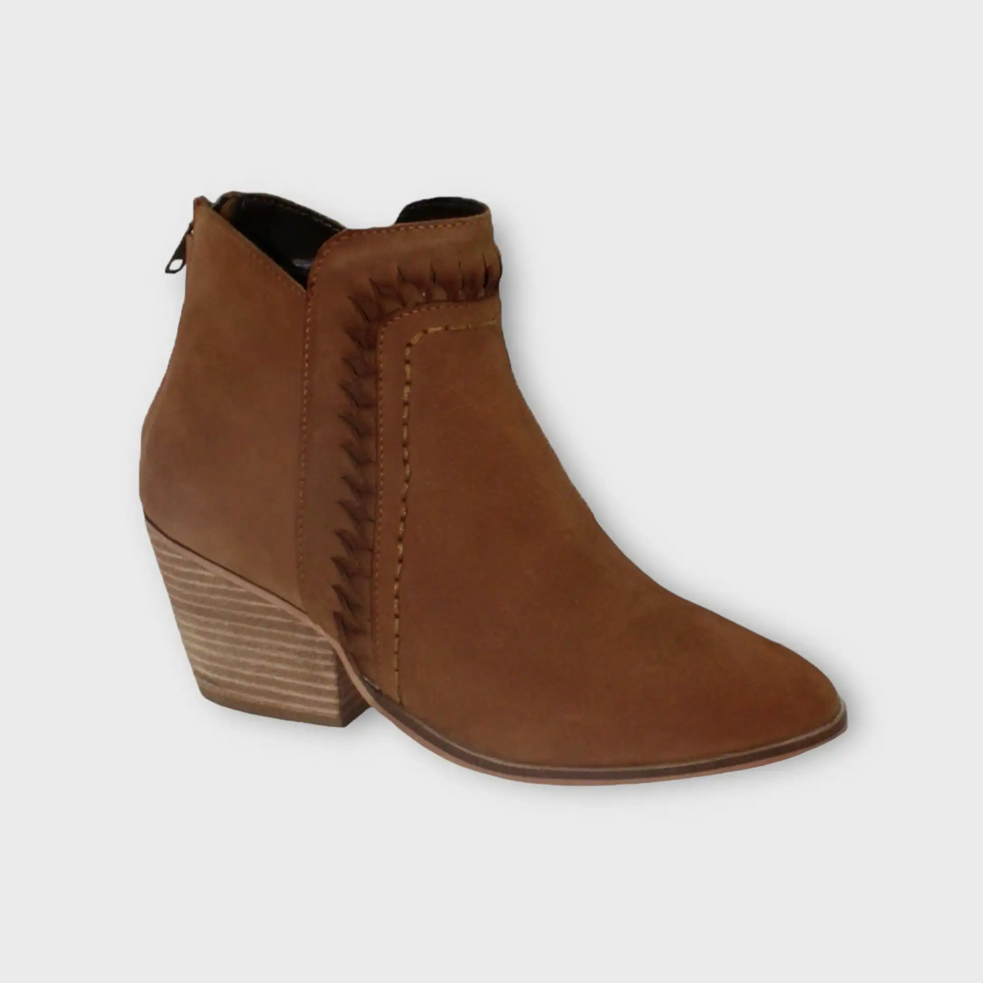 Stun Leather Numbuck Ankle Boot Tan