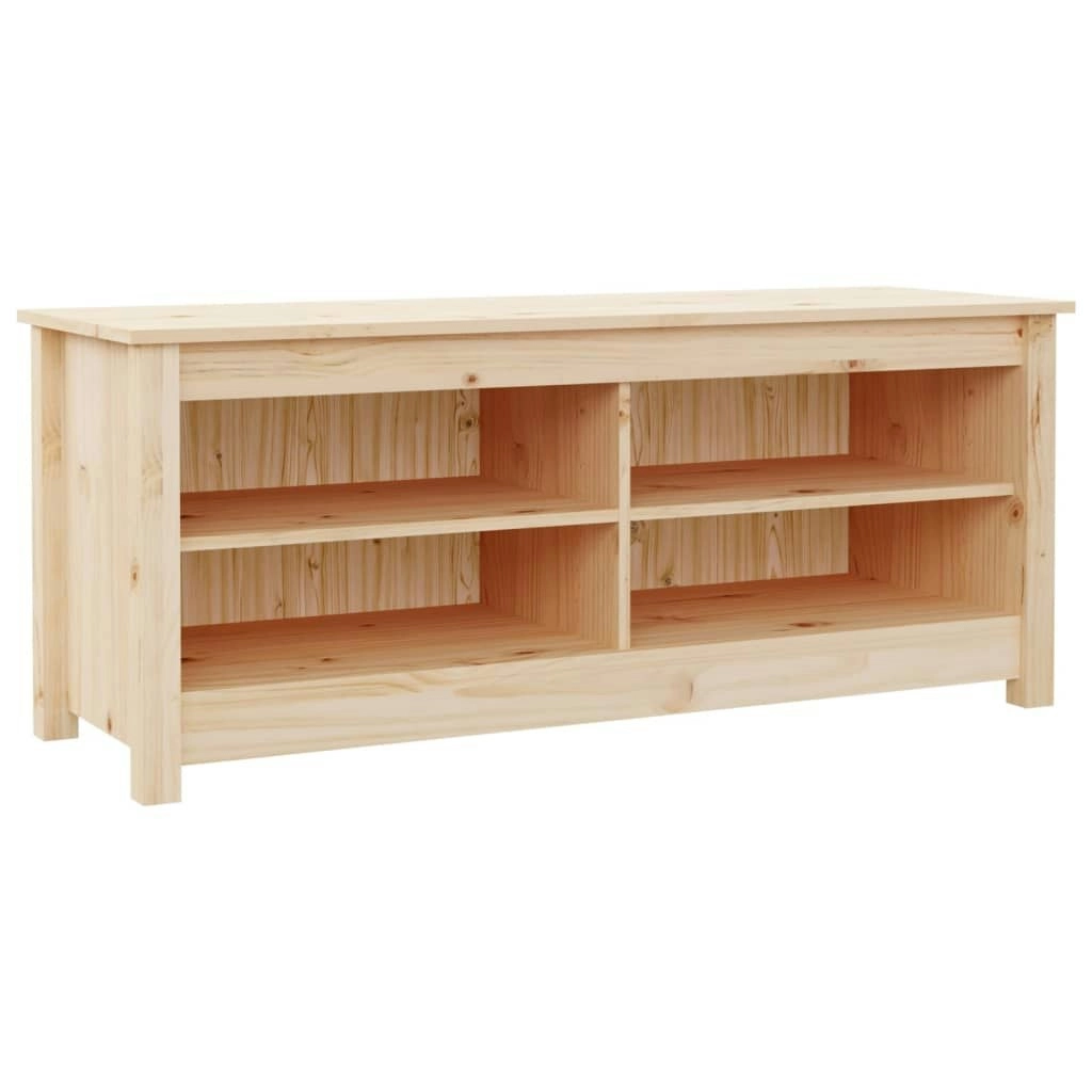 Shoe Bench 110x38x45.5 cm Solid Wood Pine 813774