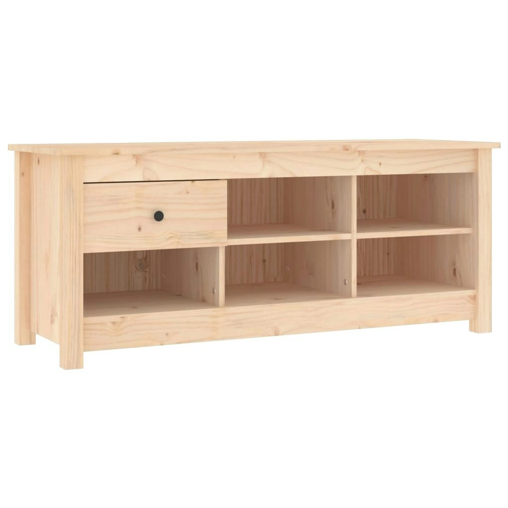 Shoe Cabinet 110x38x45.5 cm Solid Wood Pine 814594