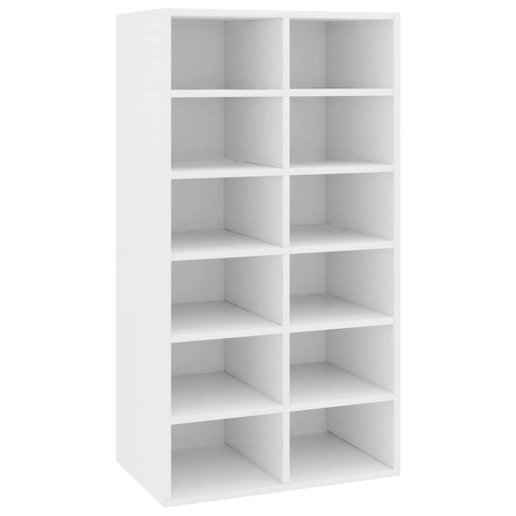 Shoe Rack White 54x34x100.5 cm Engineered Wood 800396